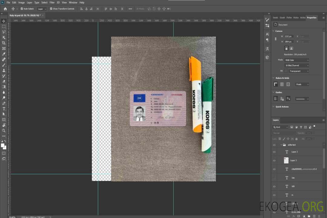 Permis de conduire danois (1997 - 2013)photolook AVANT template